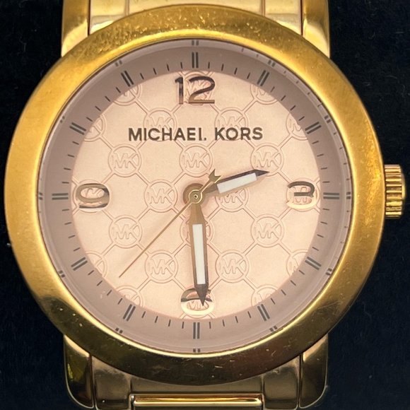 MICHAEL KORS Runway MK3159 Rose Gold Extra Links Ladies Watch Working - Picture 1 of 8